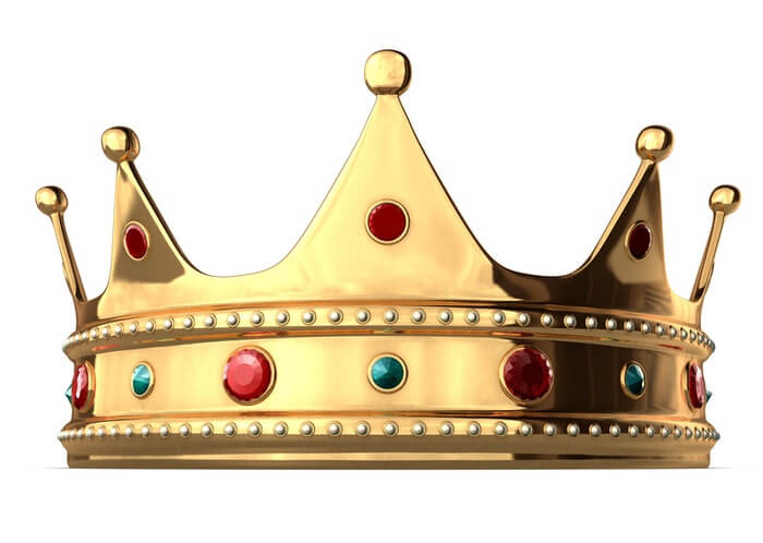 gold crown with inset jewels